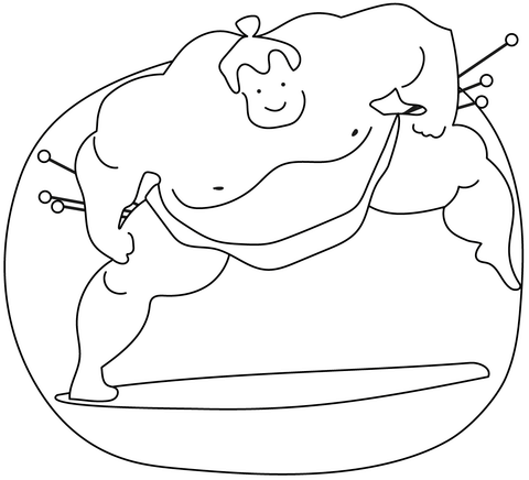 Sumo Wrestler Coloring Page